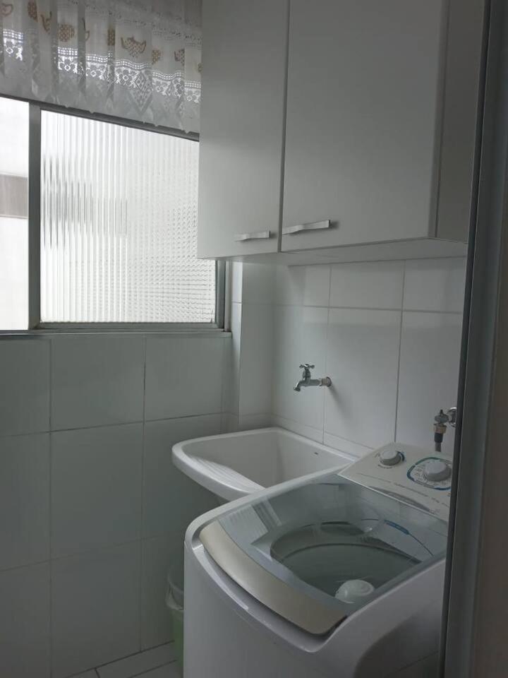Apartamento completo na calçada da praia Daire Guarujá Dış mekan fotoğraf